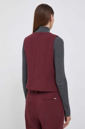 Dkny vesta culoarea bordo, un singur rand de nasturi