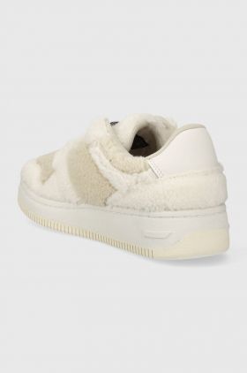 Tommy Jeans sneakers TJW RETRO BASKET WARM culoarea alb, EN0EN02441