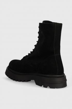 Tommy Jeans cizme din piele intoarsa TJM CASUAL BOOT SUEDE barbati, culoarea negru, EM0EM01336