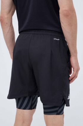 adidas Performance pantaloni scurți de antrenament culoarea negru