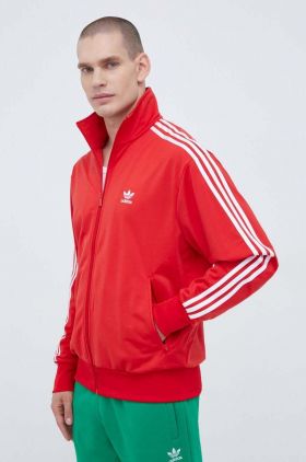 adidas Originals bluză bărbați, culoarea roșu, cu imprimeu  IJ7060