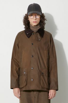 Barbour geacă Bedale Wax Jacket bărbați, culoarea maro, de tranziție MWX0018