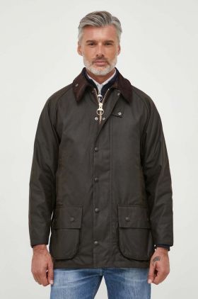 Barbour jachetă de bumbac Classic Beaufort Wax Jacket culoarea verde, de tranziție MWX0002