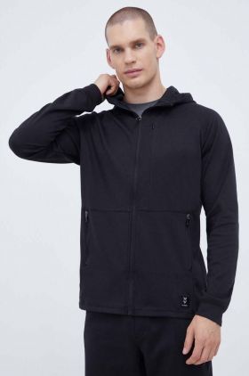 Hummel hanorac de antrenament Interval culoarea negru, cu glugă, cu imprimeu