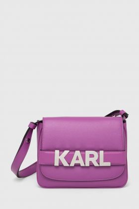 Karl Lagerfeld poseta culoarea violet