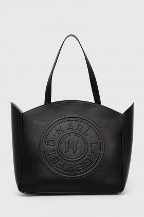 Karl Lagerfeld poseta de piele culoarea negru