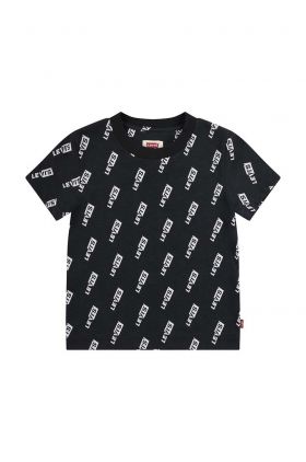 Levi's tricou copii culoarea negru, cu imprimeu