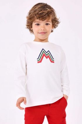 Mayoral longsleeve copii culoarea bej, cu imprimeu