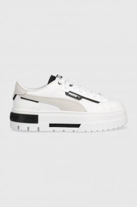 Puma sneakers Mayze Crashed Wns culoarea alb 392495
