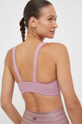 adidas Performance sutien yoga CoreFlow Luxe Studio culoarea roz, neted