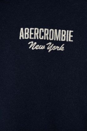 Abercrombie & Fitch bluza copii culoarea albastru marin, cu glugă, modelator