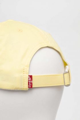 Levi's sapca culoarea galben, cu imprimeu