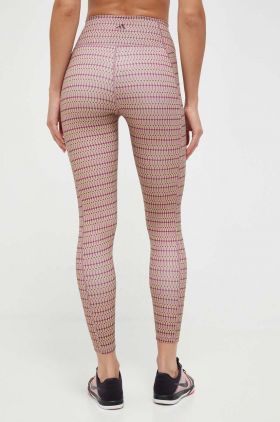 adidas Performance jambiere de yoga Studio culoarea roz, modelator