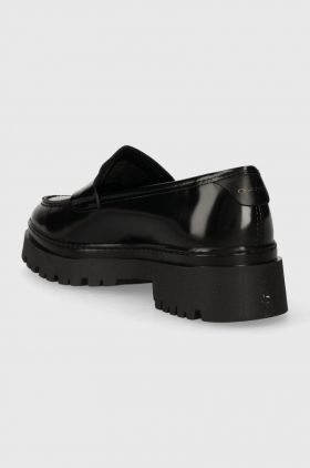 Gant mocasini de piele Aligrey femei, culoarea negru, cu platforma, 27571325.G00