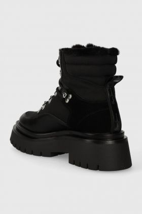 Pepe Jeans bocanci QUEEN ICE femei, culoarea negru, cu toc plat, izolat, PLS50498