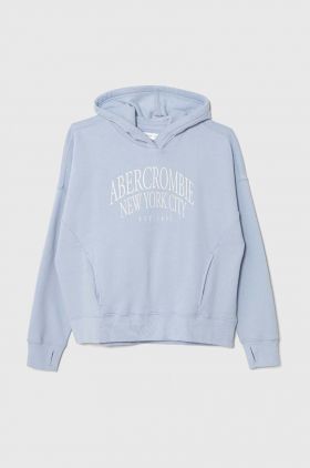 Abercrombie & Fitch bluza copii cu glugă, cu imprimeu