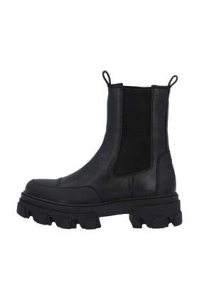 Bianco ghete chelsea de piele BIAGINNY femei, culoarea negru, cu toc plat, 26.51219