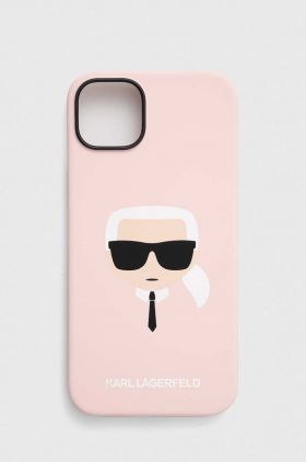 Karl Lagerfeld husă pentru telefon iPhone 14 Plus 6,7 culoarea roz