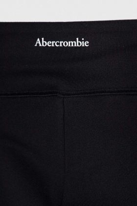 Abercrombie & Fitch leggins copii culoarea negru, neted