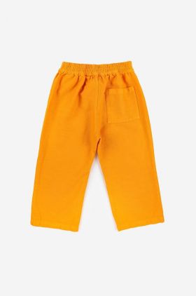 Bobo Choses pantaloni de trening din bumbac pentru copii culoarea portocaliu, cu imprimeu