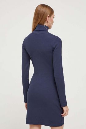 Tommy Jeans rochie culoarea bleumarin, mini, mulată DW0DW16481