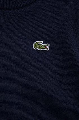 Lacoste pulover pentru copii din amestec de lana culoarea albastru marin, light