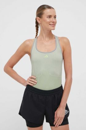 adidas Performance top de antrenament culoarea verde