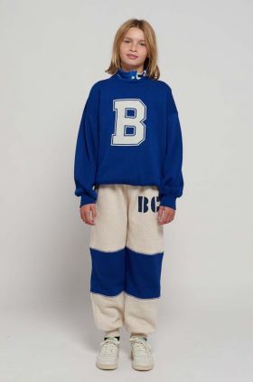 Bobo Choses pantaloni de trening din bumbac pentru copii culoarea bej, modelator