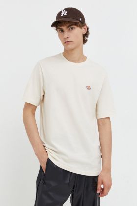 Dickies tricou din bumbac culoarea bej, cu imprimeu