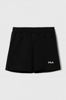 Fila pantaloni scurti copii BERSENBRUECK shorts culoarea negru, neted, talie reglabila