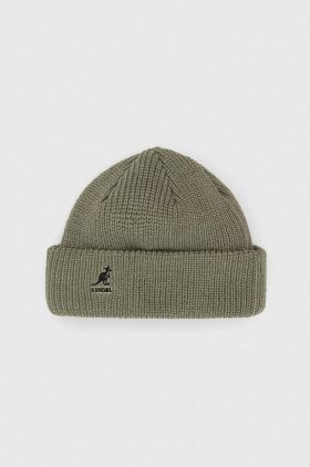 Kangol caciula culoarea verde, din tricot gros