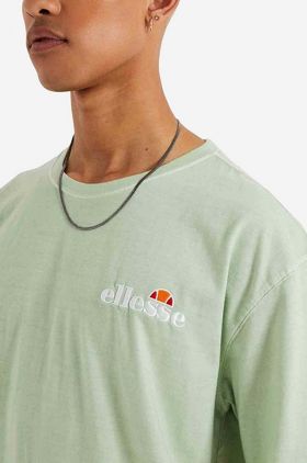 Ellesse tricou din bumbac culoarea verde, cu imprimeu SHM13796-GREEN