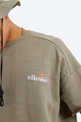 Ellesse tricou din bumbac Smettila Sweatshirt culoarea verde, cu imprimeu SHJ11946-NAVY