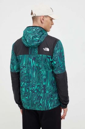 The North Face windbreaker culoarea verde, de tranzitie