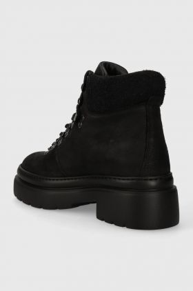 Copenhagen cizme din piele intoarsa femei, culoarea negru, cu platforma, CPH262 waxed nabuc