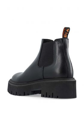 Bianco ghete chelsea de piele BIAGARBI femei, culoarea negru, cu platforma, 11300081