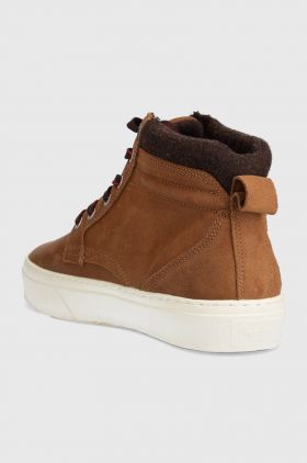 Pepe Jeans sneakers din piele YOGI BOOT culoarea maro, PMS30998