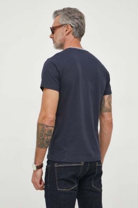 Pepe Jeans tricou din bumbac WILLY culoarea albastru marin, cu imprimeu