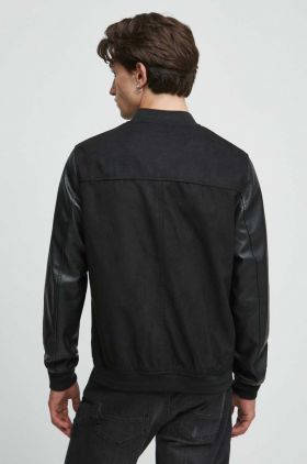 Medicine geaca bomber barbati, culoarea negru, de tranzitie