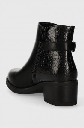 Answear Lab cizme femei, culoarea negru, cu toc plat
