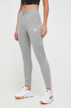 adidas Performance pantaloni de antrenament Game and Go culoarea gri, melanj