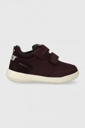 Geox sneakers de piele întoarsă pentru copii B365GA 032FU B HYROO WPF culoarea bordo