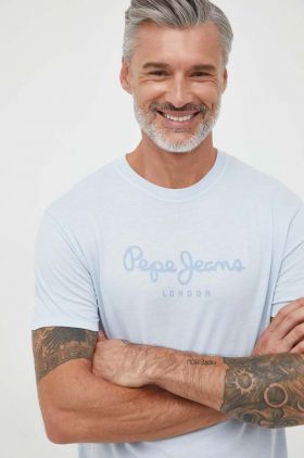 Pepe Jeans tricou din bumbac JAYDEN cu imprimeu