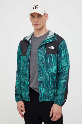 The North Face windbreaker culoarea verde, de tranzitie