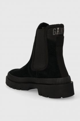 Gant botine din piele intoarsa Frenzyn femei, culoarea negru, cu toc plat, 27553337.G00