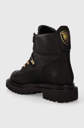 Blauer botine Kerens femei, culoarea negru, cu toc plat, F3KERENS02.LEN