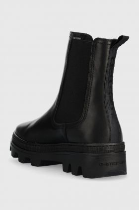 G-Star Raw ghete chelsea de piele NOXER CHS LEA femei, culoarea negru, cu platforma, 2241020720.BLK