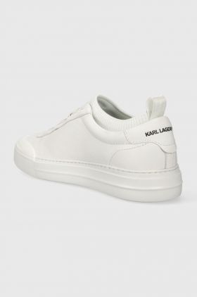 Karl Lagerfeld sneakers din piele T/KAP KC culoarea alb, KL51423