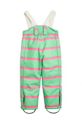 Mini Rodini pantaloni de schi pentru copii culoarea verde, modelator