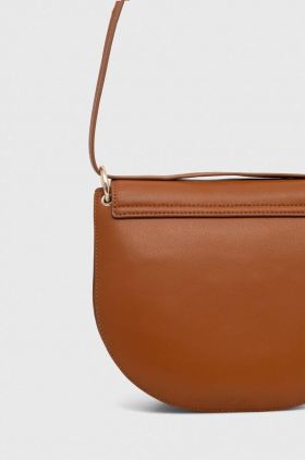 Dkny poseta de piele culoarea bordo